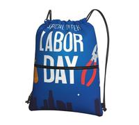 Trainer String Bags Happy Labor Day Drawstring Bag Unisex String Swim Lightweight Sports Back Pack For Yoga Holidays Beach