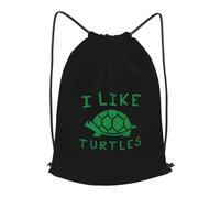 Trainer String Bags I Like Turtles Drawstring Bag Ideal Sports Back Pack Lightweight Pull String Sport Bags For Holidays Beach Outdoor