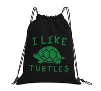 Trainer String Bags I Like Turtles Gym Bag Foldable Sports Back Pack Ideal Drawstring Bag For Outdoor Holidays Beach