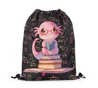 Trainer String Bags Kawaii Axolotl Chemical Equation Scientific Formulas Swim Bag Foldable Drawstring Bag Ideal String Swim For Yoga Beach Holidays