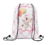 Trainer String Bags Pink Bowknot Cartoon Koala String Swim Waterproof Backpack Unisex Drawstring Bag For Shopping Beach Sports