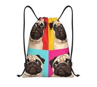 Trainer String Bags Pug Pop Drawstring Bag Unisex Pull String Sport Bags Ideal Drawstring Backpack For Shopping Yoga Holidays