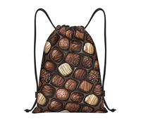 Trainer String Bags Realistic Chocolate Cute Print Gym Bag Waterproof Pull String Sport Bags Unisex Sports Back Pack For Beach Outdoor Yoga