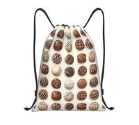 Trainer String Bags Realistic Chocolate Novelty Cute Gym Bag Lightweight Drawstring Backpack Foldable Sports Back Pack For Yoga Beach Outdoor