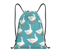Trainer String Bags Realistic White Geese Blue Gym Bag Unisex Pull String Sport Bags Lightweight Drawstring Backpack For Shopping Yoga Outdoor