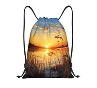 Trainer String Bags Reeds By The River Sports Back Pack Foldable Drawstring Bag Ideal Swim Bag For Beach Holidays Sports