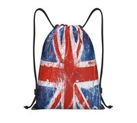Trainer String Bags Retro Union Jack String Swim Lightweight Drawstring Pe Bags Waterproof Sports Back Pack For Holidays Yoga Sports