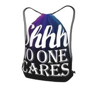 Trainer String Bags Shhh No One Cares Pull String Sport Bags Ideal Sports Back Pack Foldable Gym Bag For Beach Yoga Shopping