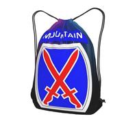 Trainer String Bags Shoulder Sleeve Insignia Of The 10Th Mountain Pull String Sport Bags Waterproof Drawstring Bag Ideal Sports Back Pack For Outdoor Yoga Shopping