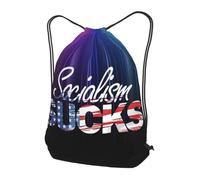 Trainer String Bags Socialism Sucks-Gigapixel-Scale-2_00X Gym Bag Waterproof Drawstring Bag Unisex Sports Back Pack For Outdoor Holidays Shopping