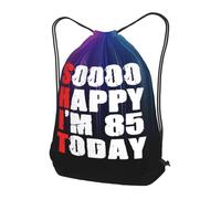 Trainer String Bags Soooo Happy I'M 85 Today Funny 85Th Birthday Gym Bag Unisex Pull String Sport Bags Lightweight Sports Back Pack For Yoga Beach Holidays
