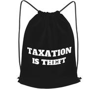 Trainer String Bags Taxation Is Theft Pull String Sport Bags Foldable Sports Back Pack Unisex Gym Bag For Holidays Shopping Beach