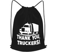 Trainer String Bags Thank You Truckers Drawstring Backpack Unisex Pull String Sport Bags Lightweight Gym Bag For Shopping Outdoor Holidays