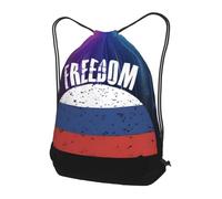 Trainer String Bags The Russia Flag And Freedom Drawstring Bag Foldable Drawstring Backpack Waterproof Gym Bag For Outdoor Yoga Shopping