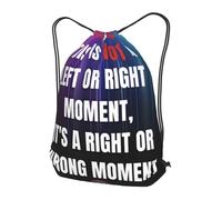 Trainer String Bags This Is Not A Left Or Right Moment It'S A Right Wrong Pull String Sport Bags Waterproof Gym Bag Unisex Sports Back Pack For Outdoor Shopping Yoga