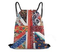 Trainer String Bags Union Jack Flag Uk Mandala Art Pull String Sport Bags Lightweight Sports Back Pack Ideal Drawstring Backpack For Beach Holidays Yoga