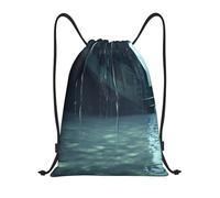 Trainer String Bags Water Falling To The Floor Print Drawstring Bag Ideal Backpack Waterproof Sports Back Pack For yoga Beach Holidays