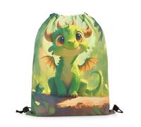 Trainer String Bags Western Dragon Cartoon Wild Animal Magical Fairy Tale String Swim Ideal Backpack Foldable Drawstring Bag For Holidays Sports Beach