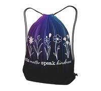 Trainer String Bags Words Matter Speak Kindness Colorful Positive Message Pull String Sport Bags Unisex Sports Back Pack Ideal Gym Bag For Yoga Outdoor Shopping
