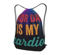Trainer String Bags Your Dad Is My Cardio1 Drawstring Backpack Lightweight Drawstring Bag Ideal Pull String Sport Bags For Yoga Beach Outdoor
