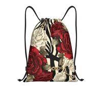 Trainer String Bags Zebras Tattoo Flower Pattern String Swim Foldable Swim Bag Unisex Backpack For beach Holidays Shopping