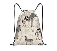 Trainer String Bags Zebras Wild Animals Sports Back Pack Foldable Drawstring Bag Unisex Pull String Sport Bags For Outdoor Yoga Holidays