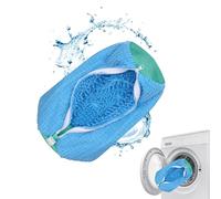 Trainer Washing Machine Bag,Shoe Washing Machine Bag, Laundry Shoe Bags for Washing Machine for All Shoe Types & Sizes, 360° Wrap-Around Cleaning, Shoe Washing Bag for Washer & Dryer (BLUE - 1PCS)