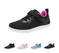 Trainers Boys Girls Barefoot Shoes Kids Wide Toe Breathable Walking Shoes Sneakers for School Trail Running Outdoor Sports Hot Pink Footwear UK 1.5
