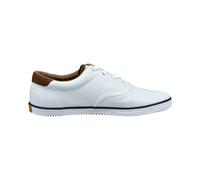 bugatti Men's Canvas Sneaker Made of Cotton, Low-top Canvas Shoe with Flexible Sole, White, 11 UK