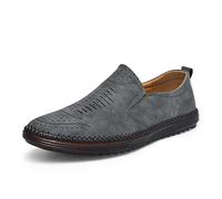 Trainers casual shoes for men. Comfortable slip-on design for everyday use. Perfect for all seasons. Can be combined with casual wear. Great style with flat sole, relaxed, gray, 12 UK