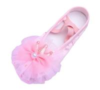 Trainers Dance Shoes Ballet Performance Lacing Bow Yoga Trainers, pink, 1.5 UK