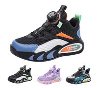 Trainers for Boys Girls Thick Sole Wedge Heel Trainers with Air Cushion Fashionable Comfortable Children's Shoes Casual Walking Shoes Sports Shoes Rotating Buckle for Adjusting the Shoelaces, Z2