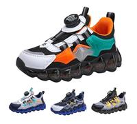 Trainers for Boys Girls Thick Sole Wedge Heel Trainers with Air Cushion Fashionable Comfortable Children's Shoes Casual Walking Shoes Sports Shoes Rotating Buckle for Adjusting the Shoelaces, Z5