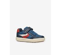 Geox J Arzach BOY A Sneaker, Avio/Dk Red, 10 UK Child