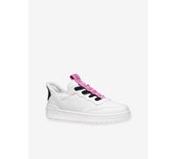 Geox Girls J Washiba Fast in Gi Sneaker, White Fuchsia, 10 UK Child