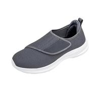 Trainers for Women 2025 New Outdoor Women's Wide Fit Walking Shoes Breathable Elderly Shoes Parents' Shoes Work Women's Max Cushioning Wide Sneaker (Dark Gray, 7)