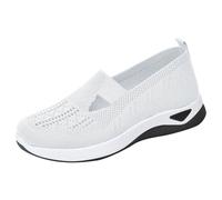 Trainers for Women Adaptive Stretch Knit Slip On Trainers Accommodates Swelling Pregnancy Travel Ultimate Comfort First Womens Size 4 White