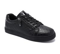 Trainers for Women Ladies Trainers Black Sneakers Arch Support Memory Foam Walking Shoes Zip Lace Up Comfort Non Slip Casual Plantar Fasciitis Orthopedic Shoes All Black UK 3.5