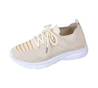 Trainers For Women Mens Breathable Mesh Trainers Lace-Up Walking Shoes Lightweight Comfortable Running Sneakers Casual Trainer Orthopedic Memory Foam Sneakers Non Slip Tennis Shoe Outdoor Sports