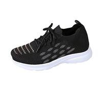 Trainers For Women Mens Breathable Mesh Trainers Lace-Up Walking Shoes Lightweight Comfortable Running Sneakers Casual Trainer Orthopedic Memory Foam Sneakers Non Slip Tennis Shoe Outdoor Sports