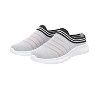 Trainers for Women,Orthopedic Slippers for Women,On Sneakers Breathable Mesh Upper Lightweight Soft Sole Athletic Walking Half On Casual (Grey, 5)_Lyi