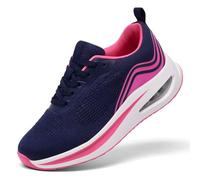 Trainers for Women Running Shoes Ladies Arch Support Memory Foam Plantar Fasciitis Orthopedic Shoes Lace Up Non Slip Breathable Tennis Shoes Navy UK 6
