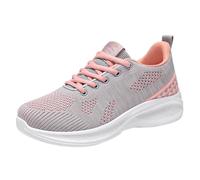 Trainers for Women Slip On Low Teenis Shoes Breathable Mesh Walking Trainers with Arch Support Memory Foam Non Slip Athletic Running Shoes Lightweight Wedge Sneakers Confy Orthopedic Sneakers Orange