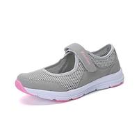 Trainers for Women Slip on Shoes Fashion Open Back Flats Shoes Wedge Heel Lightweight Walking Shoe Athletic Outdoor Sport Breathable Mesh Sneaker Casual Slip on Shoe Grey