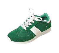 Trainers For Women Steel Toe Cap Trainers Womens Lace-Up Low Top Casual Walking Shoes Anti Slip Flats Wedge Orthopedic Sneakers With Arch Support Lightweight Sports Road Running Sneakers Driving