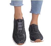 Trainers for Women Timeless Canvas Low Top Trainers Classic Style with Upgraded Comfort Insole and Arch Support Casual Black Womens