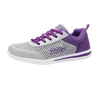 Trainers for Women Wide Fitting Walking Sneakers for Women UK Arch Support Soft Sole Athletic Tennis Shoes Low Top Lace Up Slip on Orthopedic Shoes with Arch Support Memory Foam Purple