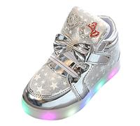 Trainers Girls Non-Slip Shoes Girls Rainbow Cartoon Dinosaur Mesh Breathable Small and Medium Light Plimsolls Gym Flats