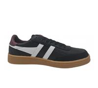 Gola Harrier Leather Men's Low Pro Offwht Classics Retro Trainers (Black White, UK 7)
