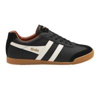 Gola Men Harrier Leather Sneaker, Black White Moody Orange, 12.5 UK